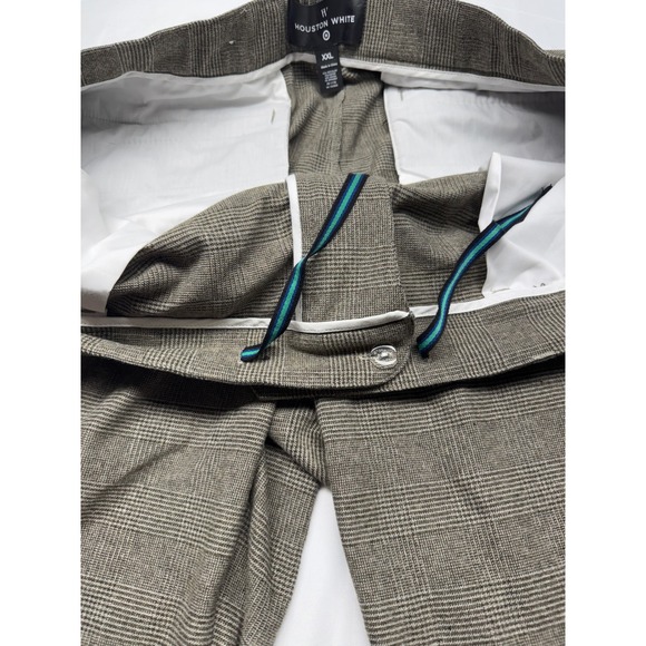 Houston White Men's Plaid Dress Pants Slim Fit Casual Office Trousers XXL - Picture 9 of 13